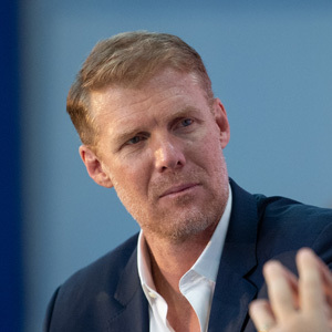 Soccerex USA 2018 - Day 1 MIAMI, FL - NOVEMBER 15: Alexi Lalas speaks during the Opening Ceremony on Day 1 of Soccerex USA 2018 at Marlins Park on November 15, 2018 in Miami, Florida. (Photo by Mark Brown/Getty Images) *** Local Caption *** Alexi Lalas